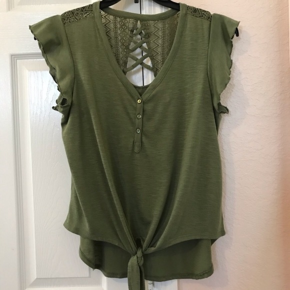 No Boundaries Tops - Tie-Front Top